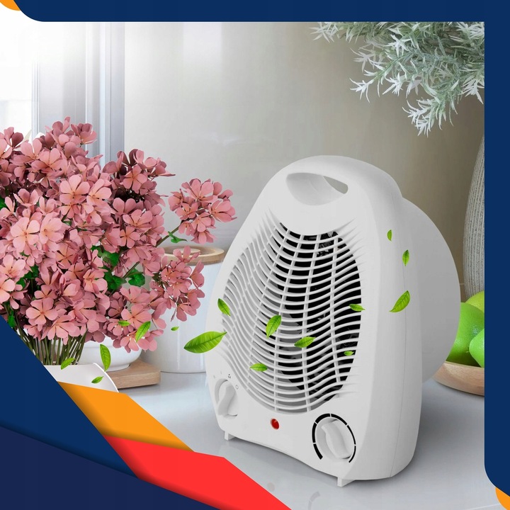 TERMOWENTYLATOR GRZEJNIK ELEKTRYCZNY FARELKA OGRZEWACZ Z TERMOSTATEM