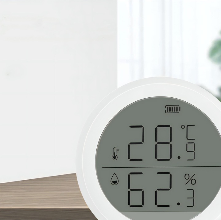 Czujnik Temperatury i Wilgotności ZigBee TUYA LCD Smart Life Dom