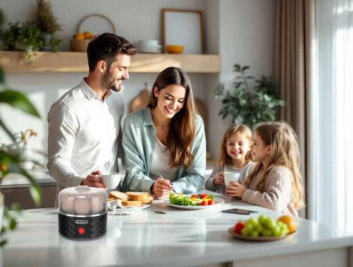Jajowar do gotowania jajek miarka ELDOM EM101C automat do 7 Jaj