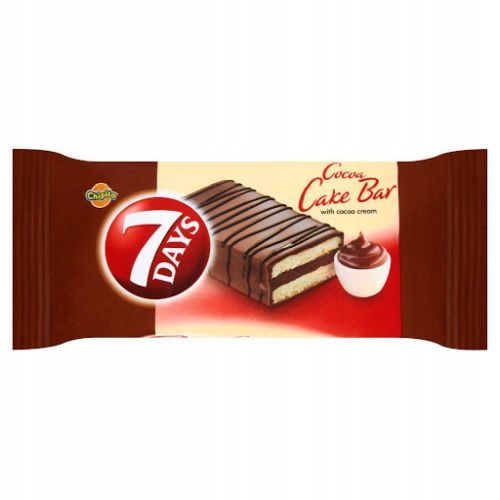 Batonik z Nadzieniem Kakaowym 7Days Cocoa Cake Bar Biszkopt 32g x 16 szt
