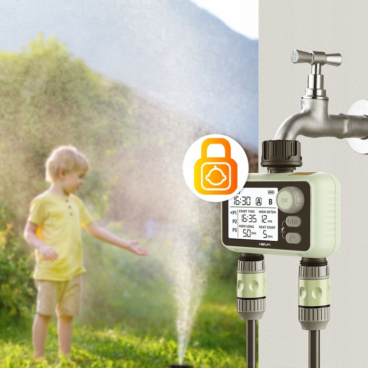 Elektroniczny sterownik nawadniania HEVA programator do wody z filtrem 8bar