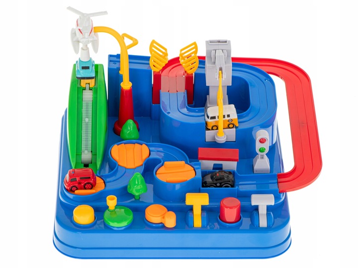 Tor przeszkód interaktywny samochodowy wyścigi parking 4 pojazdy auto autob