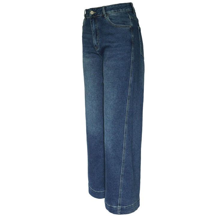 M.Sara SPODNIE DAMSKIE JEANSY SZEROKIE NOGAWKI WYSOKI STAN M 38