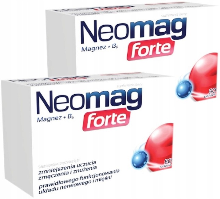 NEOMAG FORTE MAGNEZ+B6 PODWÓJNA DAWKA MAGNEZU 2x50