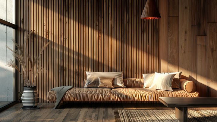 LAMELE NA FILCU 46x275 ŚCIENNE PANELE AKUSTYCZNE DĄB NATURALNY WOTAN INNE