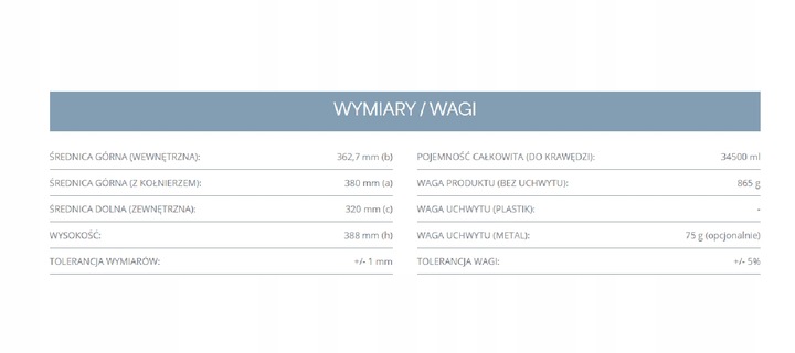Wiadro 33l Wiaderko Plastikowe Z Pokrywą Z Atestem Spożywcze Pojemnik Białe