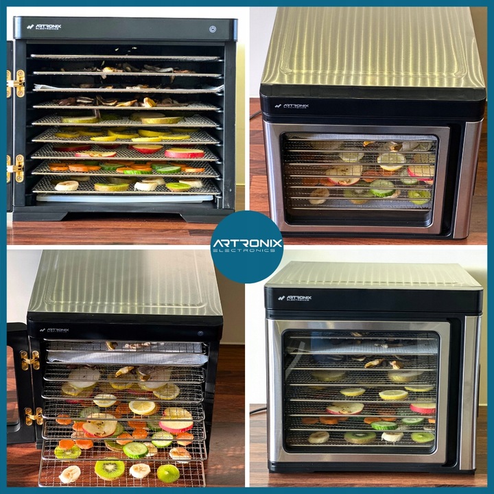 SUSZARKA SPOŻYWCZA DO GRZYBÓW OWOCÓW WARZYW ZIÓŁ TIMER LCD STALOWA 9