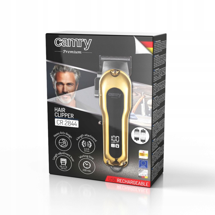 PROFESJONALNA Maszynka Do Strzyżenia Włosów Bezprzewodowa Cieniowanie