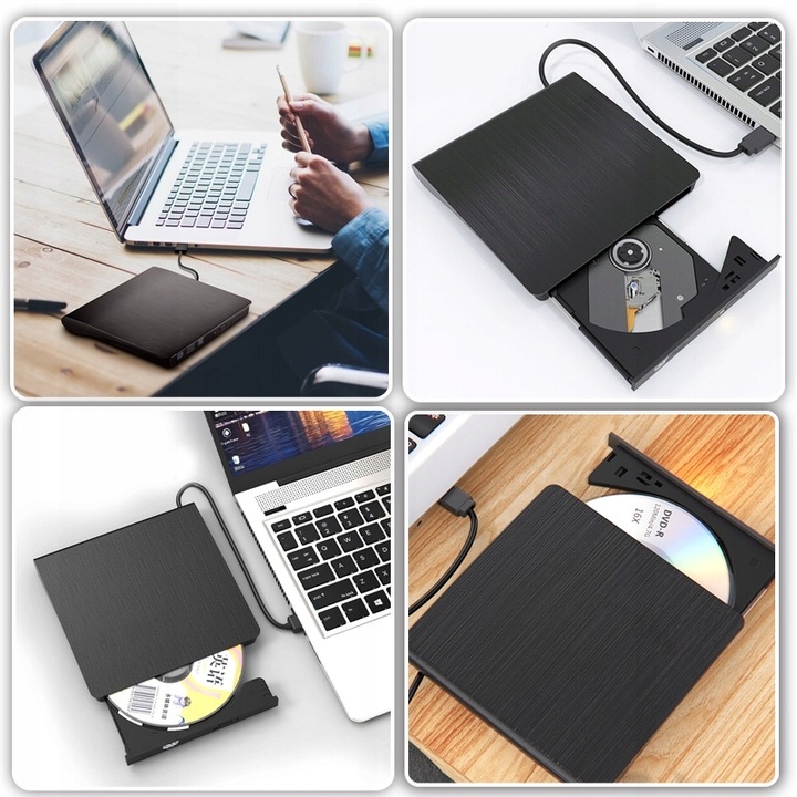 NAPĘD CD-R/DVD-ROM/RW ZEWNĘTRZNY USB 3.0 NAGRYWARKA PRZENOŚNY ODTWARZACZ