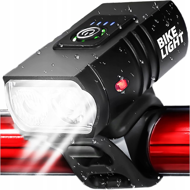 Mocna Lampka ROWEROWA Światło LED przód 800lm latarka 1200mAh na ROWER