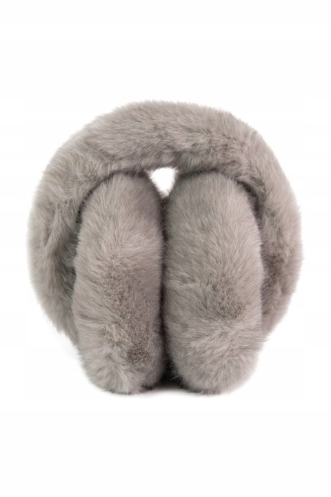 Futrzane nauszniki Keyla - dla dzieci, damskie, zimowe Szary