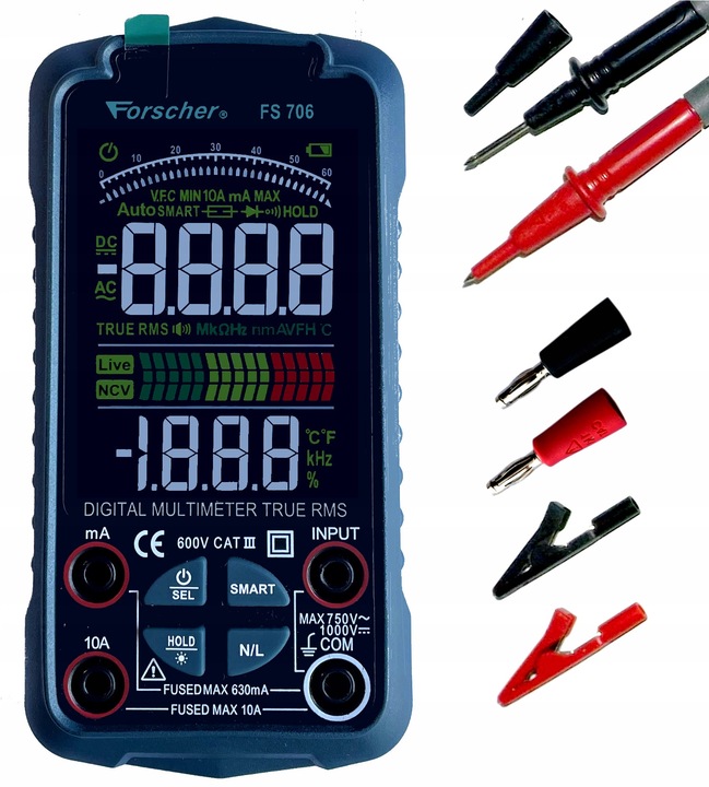 Miernik Uniwersalny True Rms Inteligentny - Automat FORSCHER 706