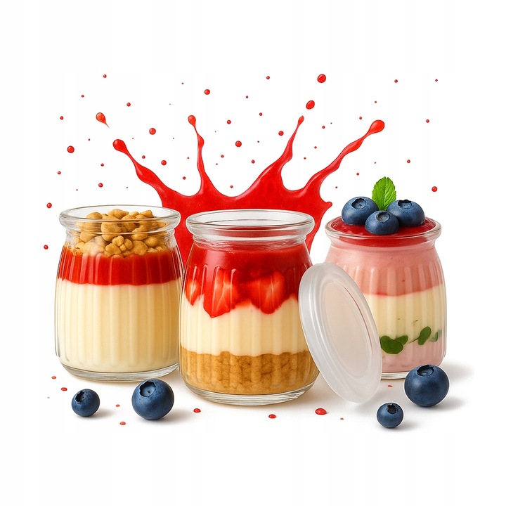 20x POJEMNIKI SŁOIKI NA DESERY 150ml SŁOIK PRĄZKI Na Deserki Do Deserów