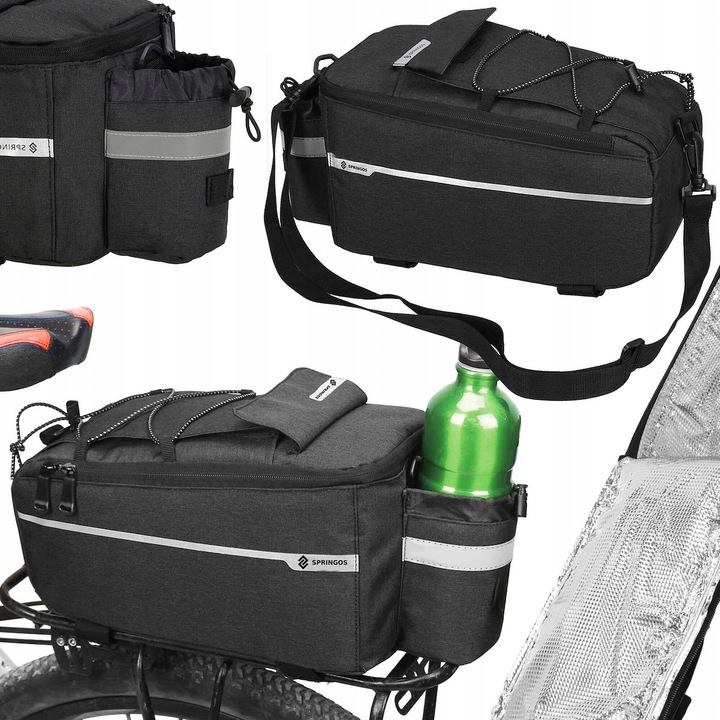 SAKWA ROWEROWA TORBA NA BAGAŻNIK ROWEROWY TERMICZNA POJEMNA DUŻA 8,5l KUFER