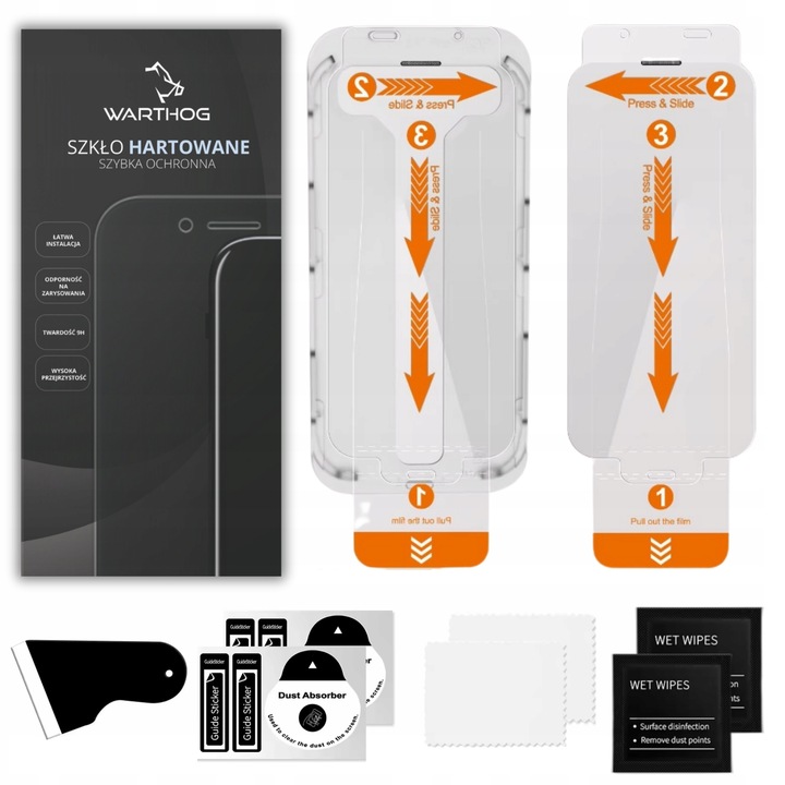 Szkło hartowane prywatyzujące Warthog do Apple iPhone 15 Pro 2 szt EZ Fit