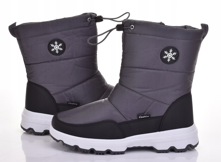 WYSOKIE ŚNIEGOWCE MĘSKIE KLASYCZNE OCIEPLANE BUTY ZIMOWE SOLIDNE