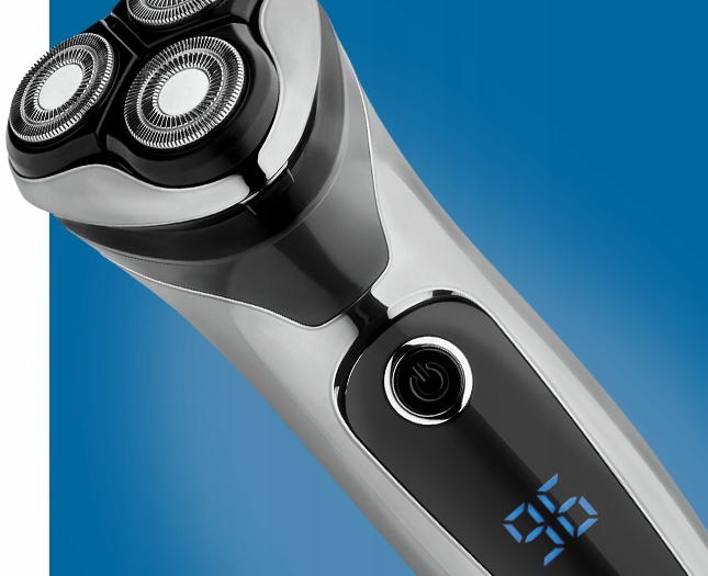 Golarka męska rotacyjna RAVEN EGM003SX LED 99min Trymer + stacja