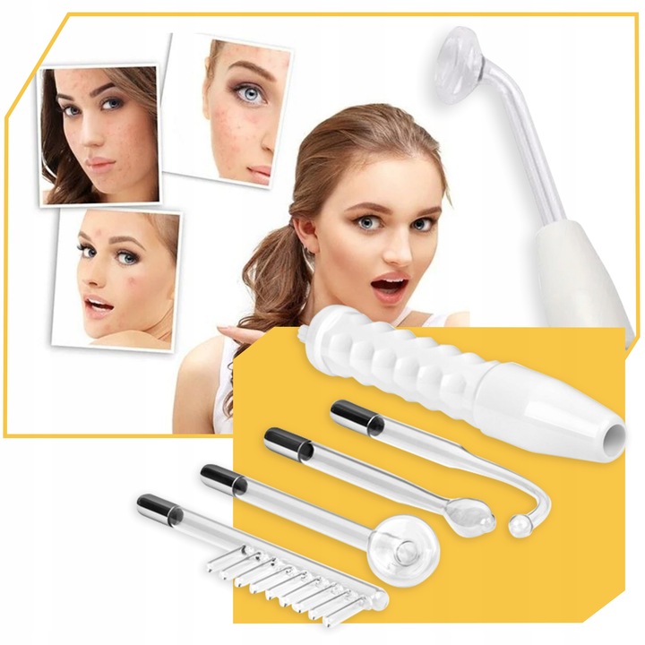 DERMA WAND PRO darsonval 4 elektrody peloty najmocniejszy do skóry twarzy