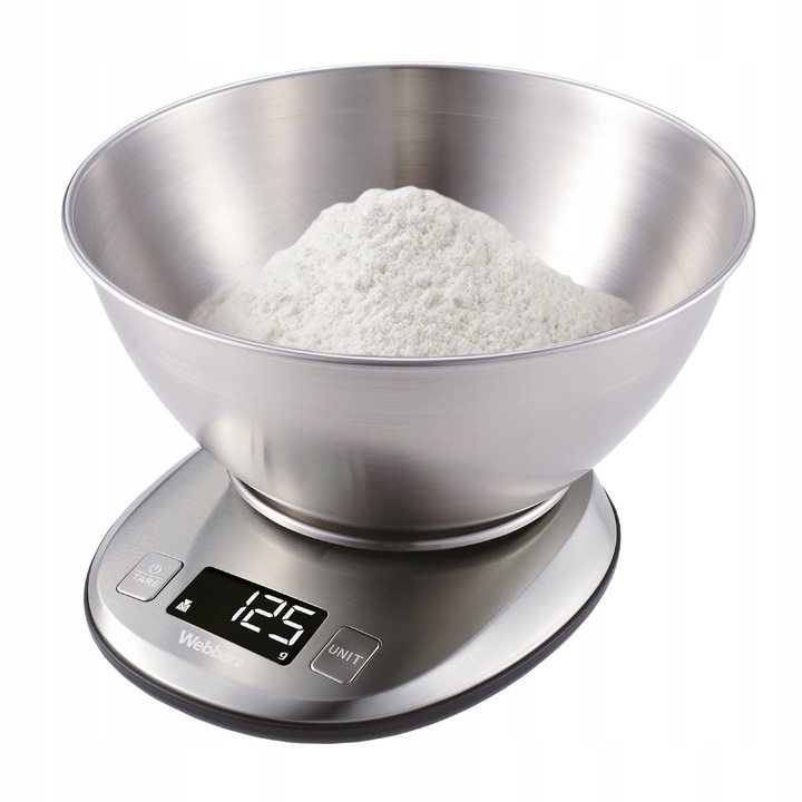 Waga kuchenna WEBBER EK4390 INOX stal nierdzewna LCD 5kg 1g misa