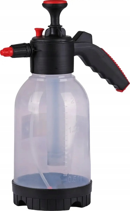 Opryskiwacz ciśnieniowy ogrodowy ręczny 2l z zaworem 2 dysze Schmith