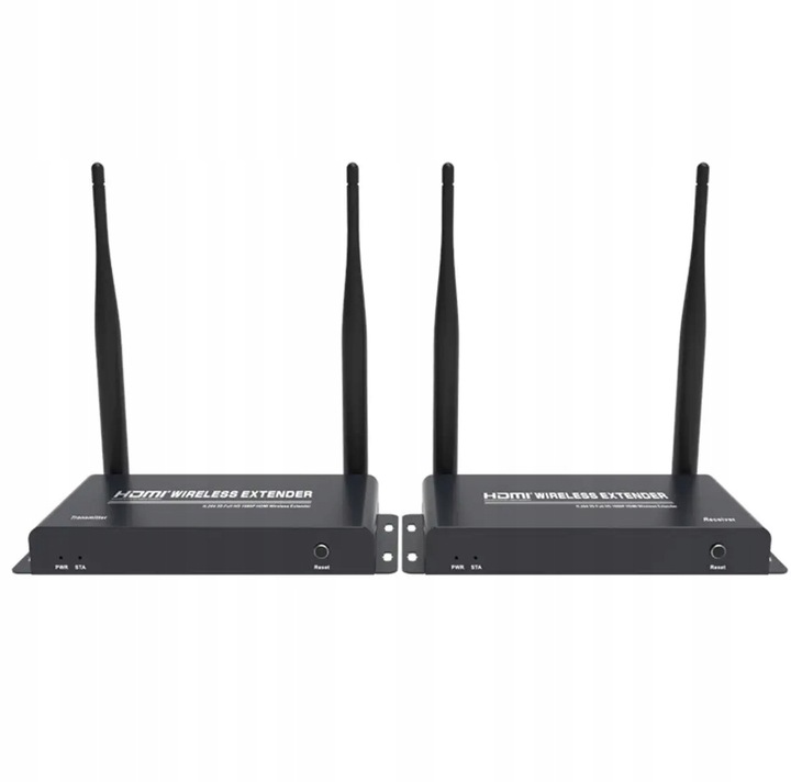 Bezprzewodowy Kabel przedłużacz Transmiter HDMI 200 metrów Podwójne Anteny