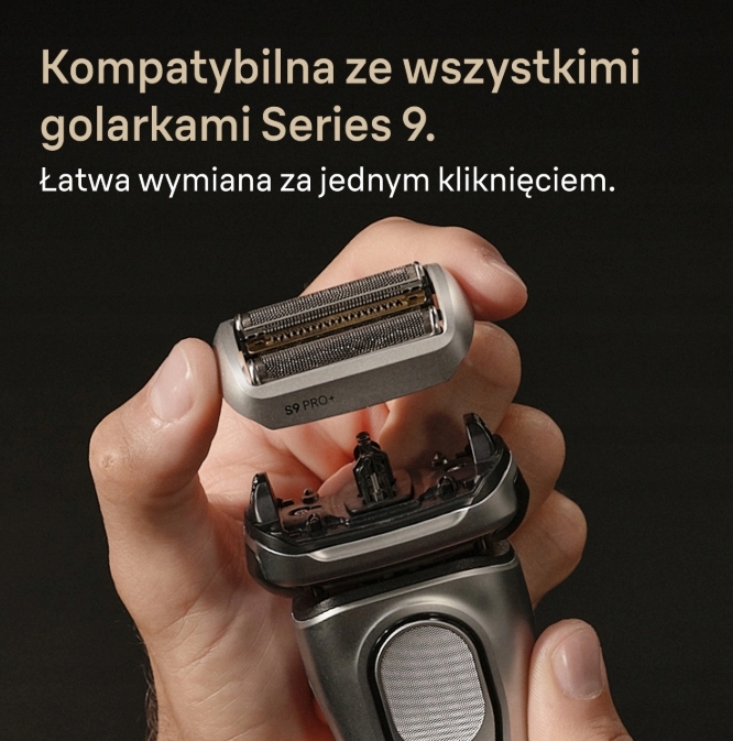 Oryginalna głowica do golarki Braun Series 9 Pro+ srebrna 96M