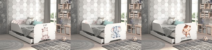 Łóżko MIKI dziecięce 140x70 + materac DUŻO wzorów!