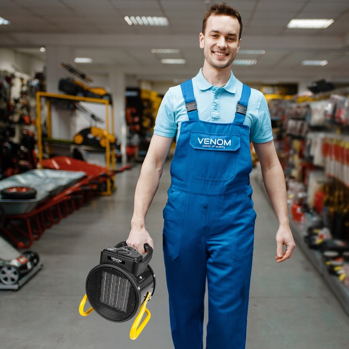 NAGRZEWNICA ELEKTRYCZNA GRZEJNIK 2000W CERAMICZNA FARELKA TERMOSTAT