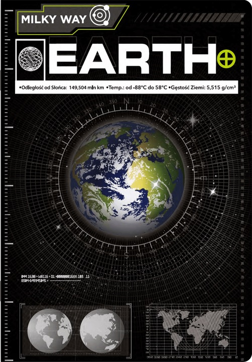 10X ZESZYT TOP 2000 A5 60 KARTEK, KRATKA +MARGINES, KOSMOS, PLANETY