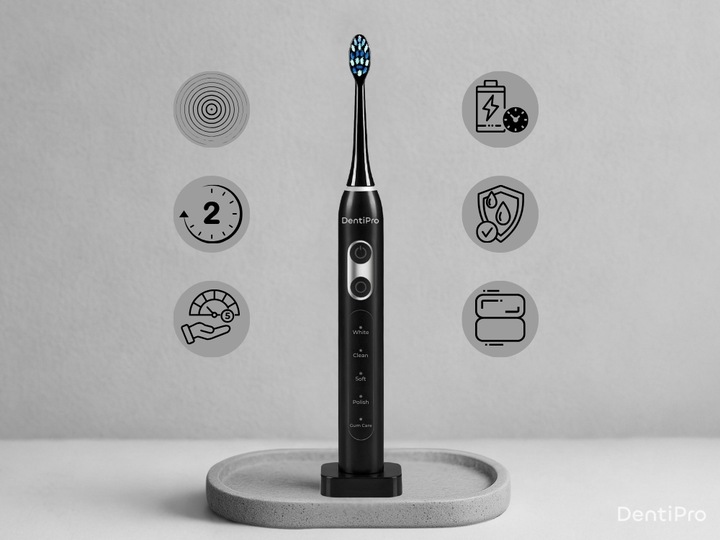 Zestaw 2x Szczoteczka Soniczna do Zębów + Etui + 8 Końcówek - Elektryczna