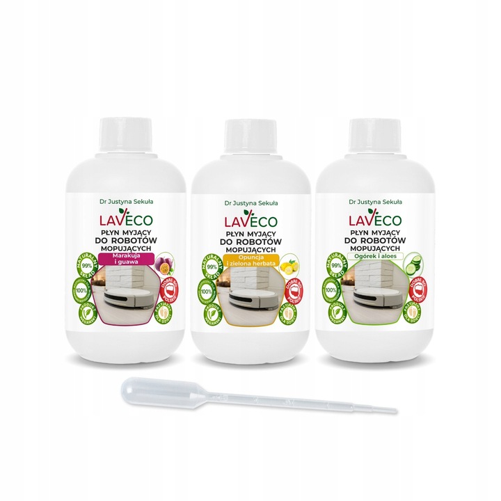 3 x 0,5 l Płyn myjący do robotów mopujących i odkurzaczy myjących LAVECO v2