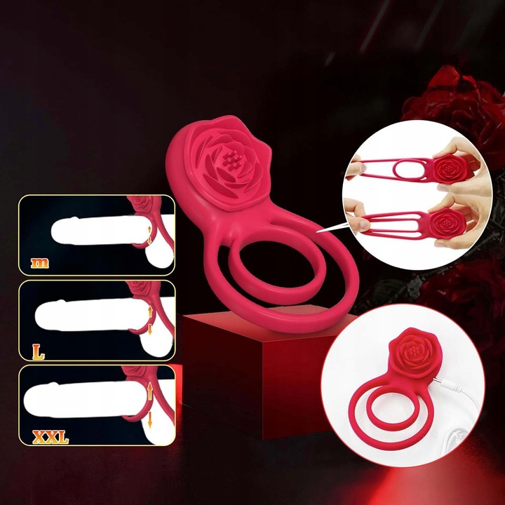 PENISA WIBRACYJNY PIERŚCIEŃ WIBRATOR MASAŻ łechtaczki DLA MĘŻCZYZN PAR