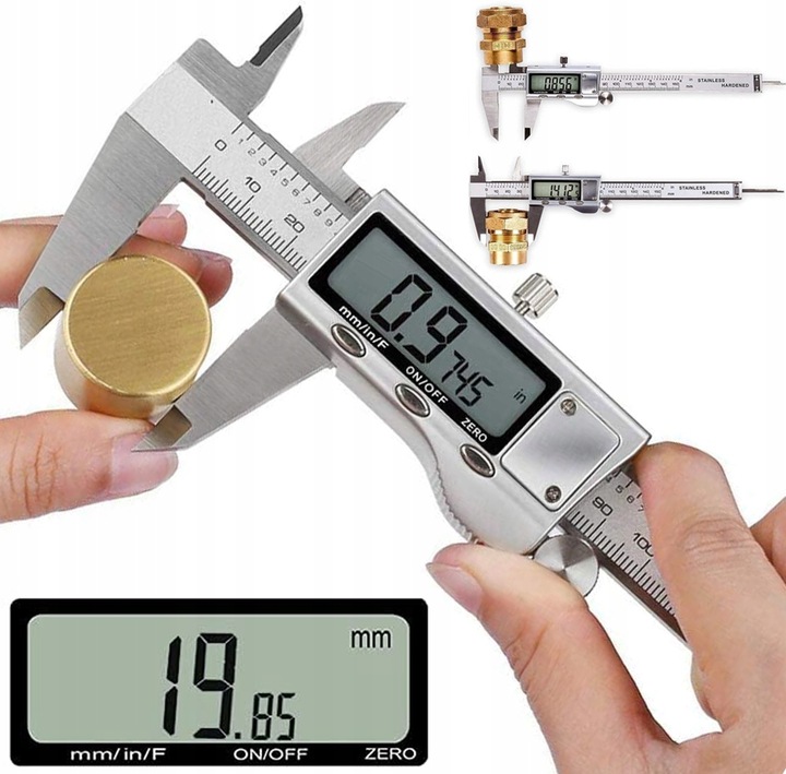 SUWMIARKA ELEKTRONICZNA ZE STALI NIERDZEWNEJ WYŚWIETLACZ LCD,