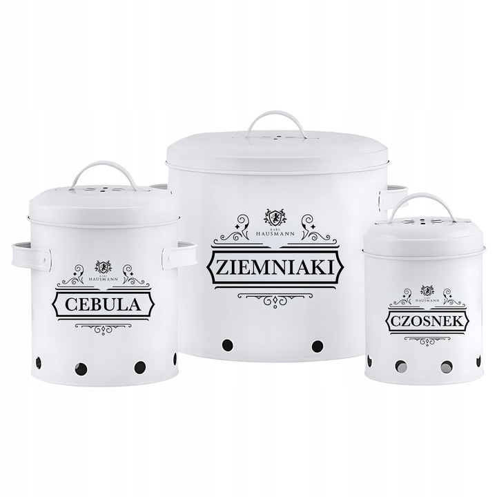 POJEMNIKI NA ŻYWNOŚĆ CZOSNEK CEBULA ZIEMNIAKI ZESTAW POJEMNIKÓW