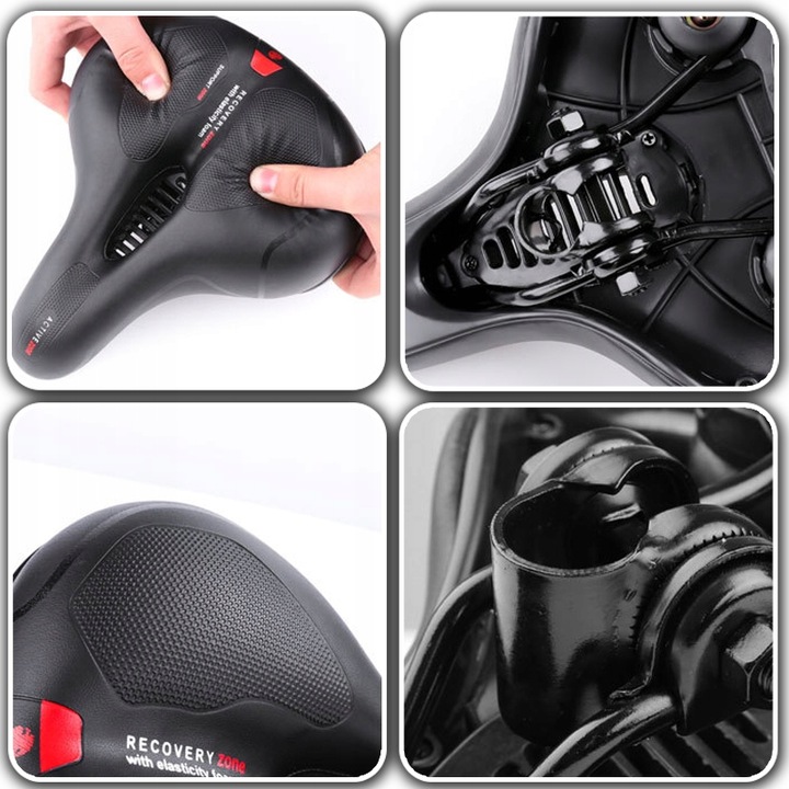 WYGODNE SIODEŁKO ROWEROWE PIANKA WYSOKO ELASTYCZNA + JARZMO DO MOCOWANIA