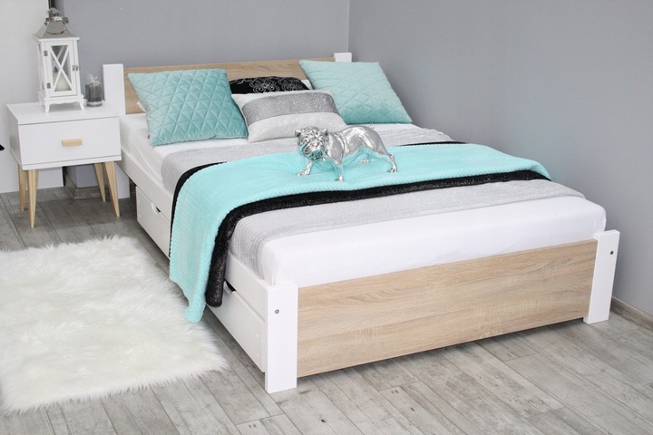 Łóżko drewniane 3D 100x200 z MATERACEM