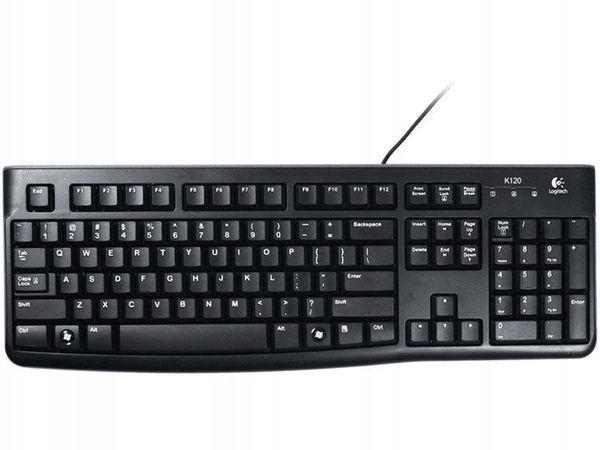 Klawiatura przewodowa Logitech K120 USB Czarna Business US Cicha 920-002479