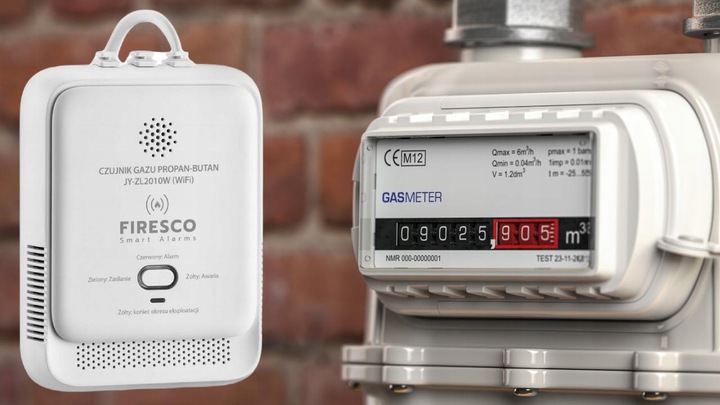 Czujnik gazu propan butan LPG z WiFi aplikacja Tuya