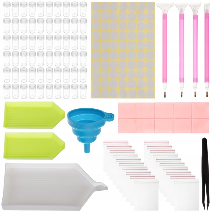 Akcesoria do Diamond Painting Haft Diamentowy Potężny Zestaw do Haftu Etui