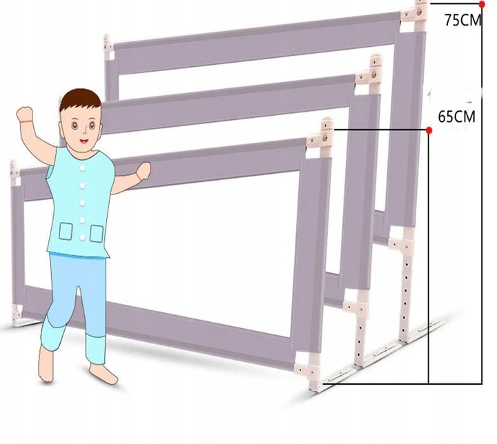 Barierka ochronna na łóżku 200*160cm. 3 strony .Lapchu