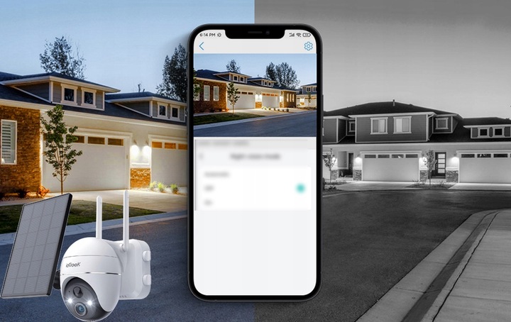 ZEWNĘTRZNA SOLARNA KAMERA OBROTOWA BATERIE WIFI 3MP 64GB Z PANELEM SOLARNYM