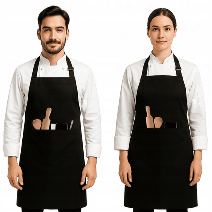 FARTUCH FARTUSZEK KUCHENNY Czarny GASTRONOMIA