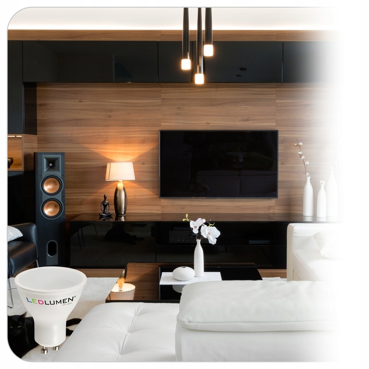 Zestaw 10x Żarówka LED GU10 7W=50W SMD 638lm Premium Nie Mruga Ciepła