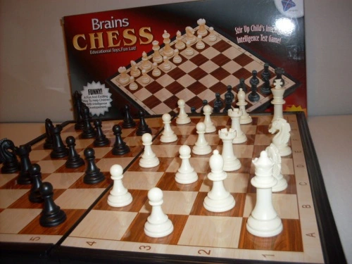 SZACHY i WARCABY magnetyczne DUŻE 30x30 DREWO