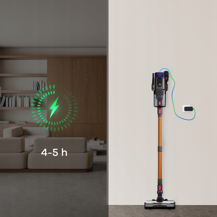 Odkurzacz Bezprzewodowy Pionowy Ręczny VOKSAR V11 5w1 LED 600W MOCNY