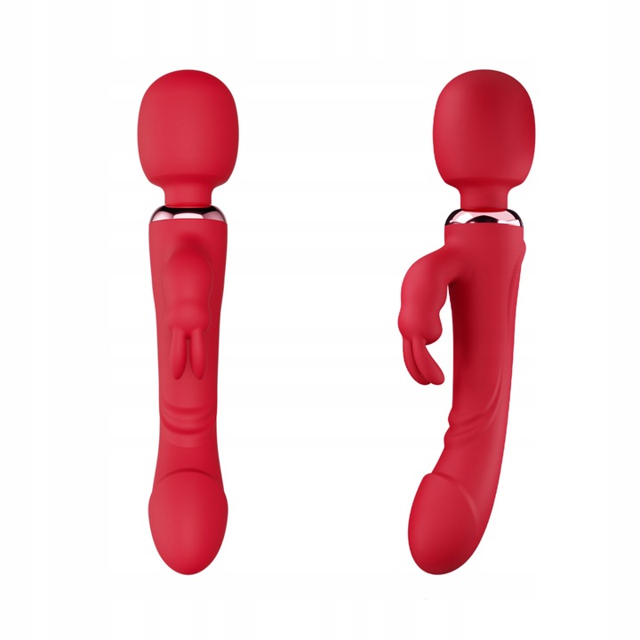 WIBRATOR KRÓLICZEK 3W1 PUNKTU G DAMSKI DWA SILNIKI MASAŻER DWUSTRONNY