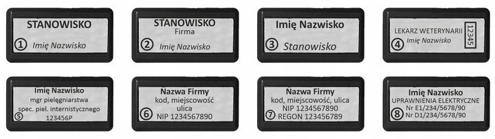 Pieczątka FIRMOWA - Wagraf B2s do 4 wersów - 12 kolorów obudowy do wyboru