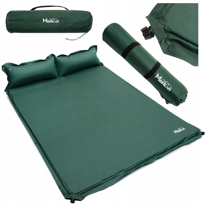 Mata Samopompująca Materac Karimata Turystyczna Dwuosobowa Z Poduszką