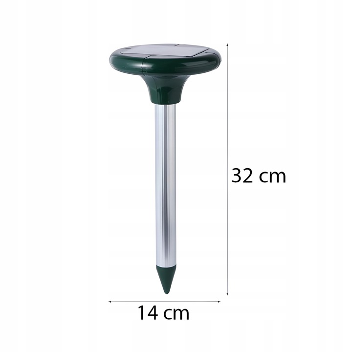 2X ODSTRASZACZ SOLARNY SILNY NA KRETY SZCZURY GRYZONIE KUNY DŹWIĘK