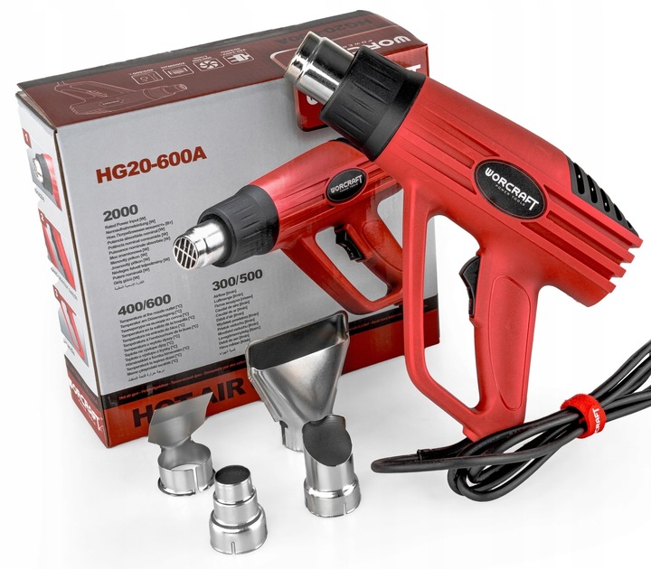 OPALARKA ELEKTRYCZNA 2200W DO DREWNA FARB LAKIERÓW MOCNA + 4 DYSZE